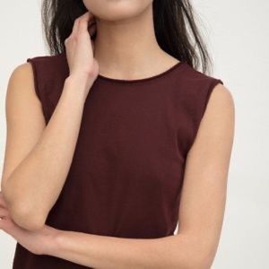Elizabeth Suzann x Alabama Chanin Marlena tank in plum. Size S.